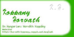 koppany horvath business card